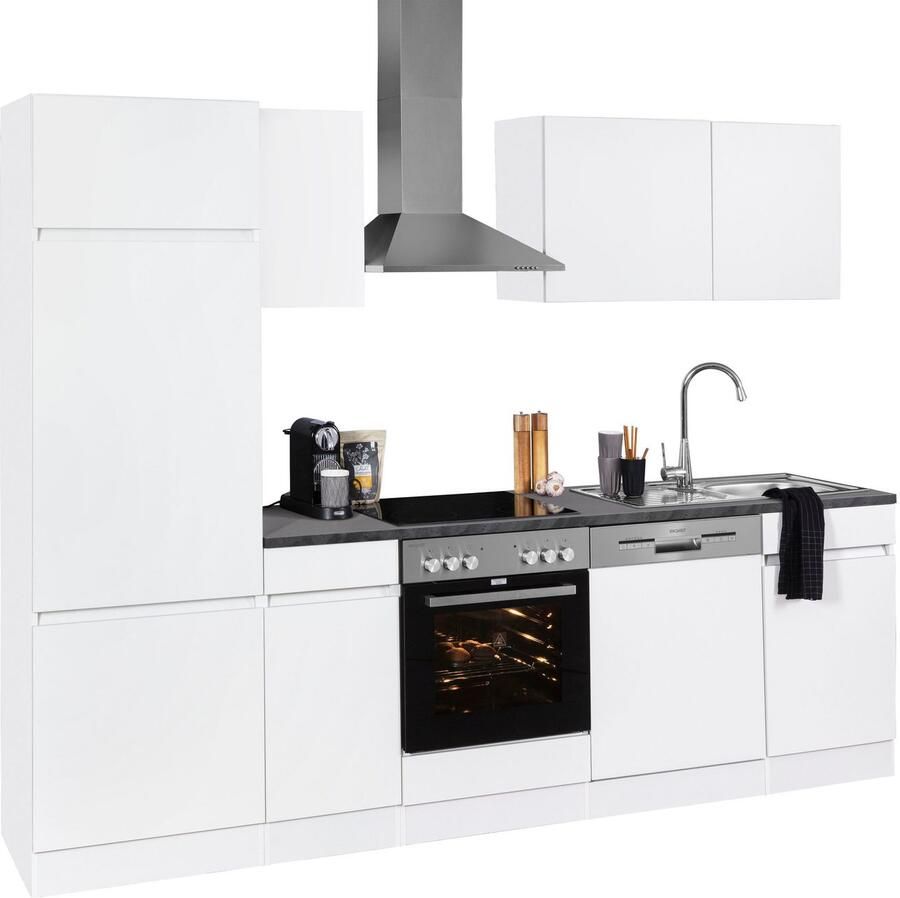 OPTIFIT Keukenblok Roth Breedte 270 cm optioneel met elektrische apparaten met push-to-open functie