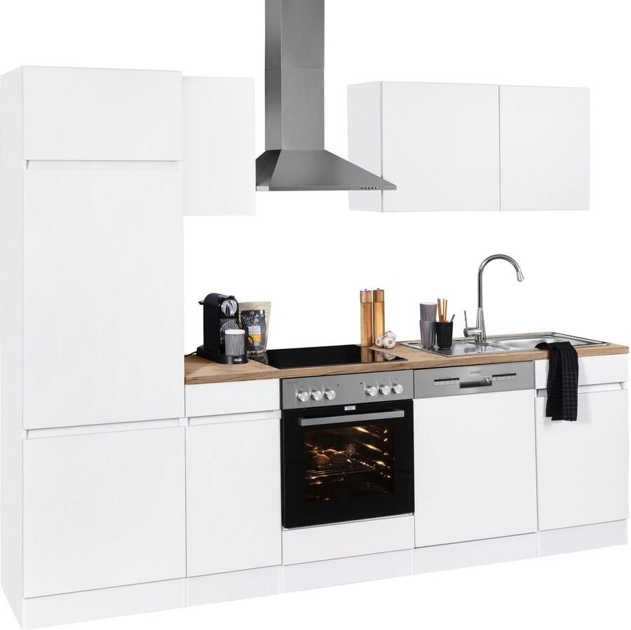 OPTIFIT Keukenblok Roth Breedte 270 cm optioneel met elektrische apparaten met push-to-open functie