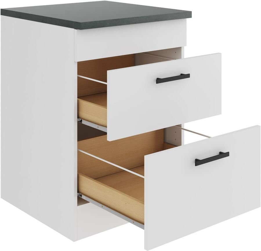 OPTIFIT Ombouwkast voor fornuis Palma Breedte 60 cm voor kookplaten met 2 uittrekken