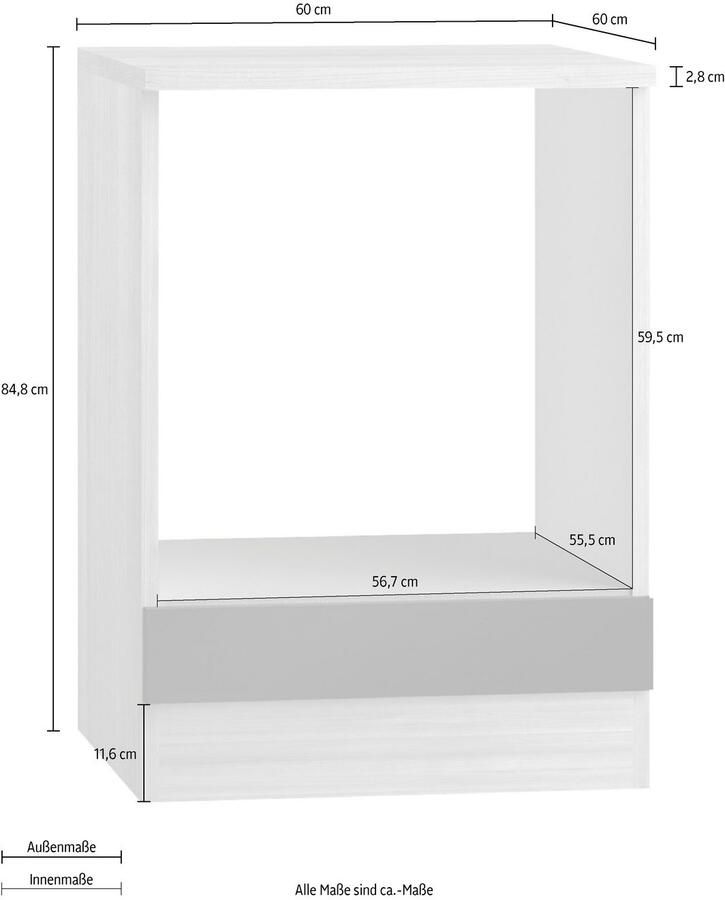 OPTIFIT Ombouwkast voor oven Faro breedte 60 cm