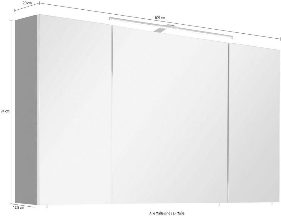 OPTIFIT Spiegelkast AVA met ledverlichting