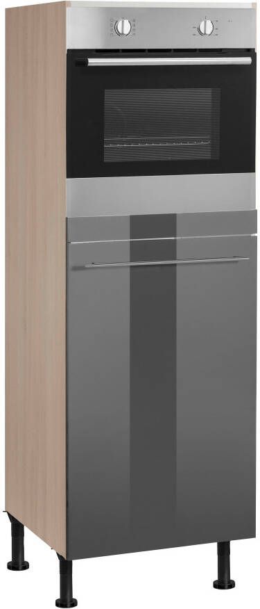 OPTIFIT Oven koelkastombouw Bern 60 cm breed 176 cm hoog in hoogte verstelbare stelpootjes met metalen greep