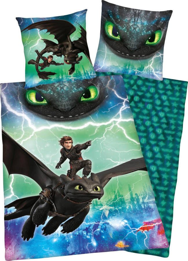 OTTO Kinderovertrekset Dragons avontuur met glow in the dark effect (2-delig)