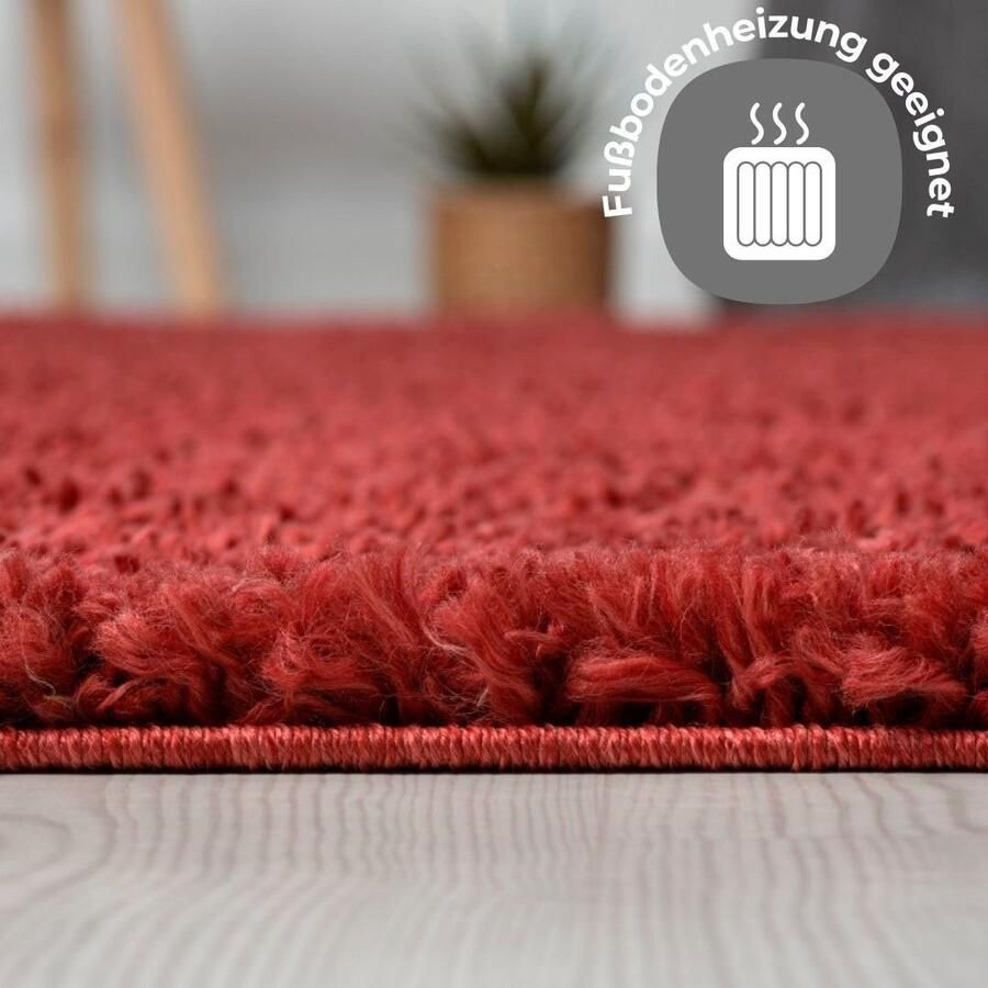 OTTO Hoogpolig vloerkleed Banji Uni-kleuren zacht en fluffy ook als rechthoekig verkrijgbaar