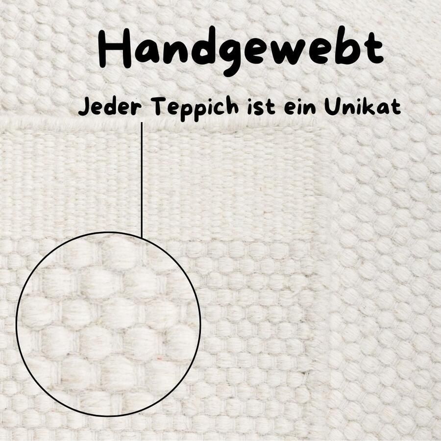 OTTO Wollen kleed Woolscape 1 Omkeerbaar tapijt handgeweven kwaliteit uni 100% wol woonkamer