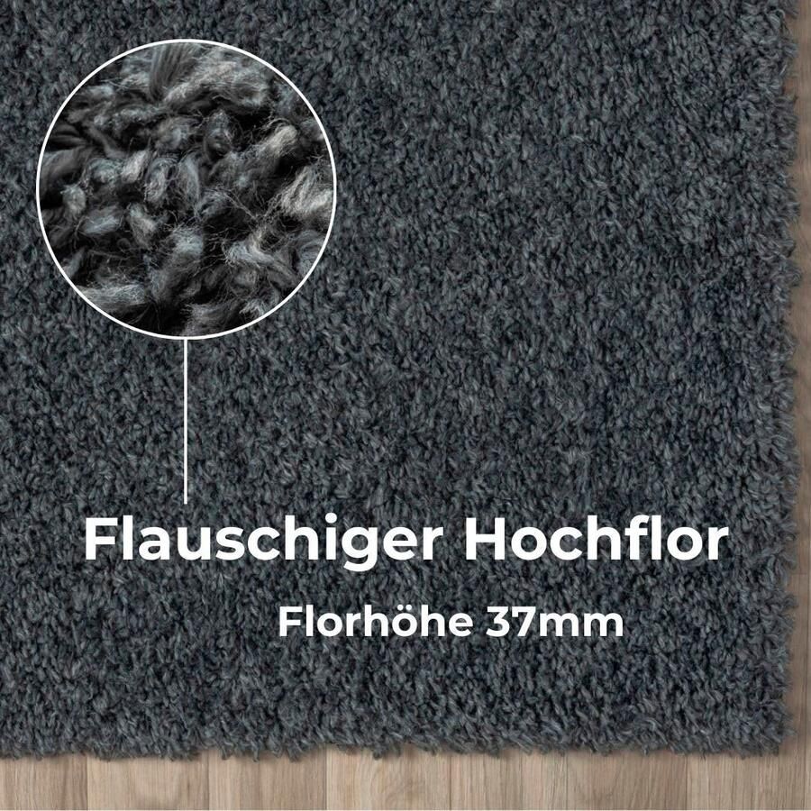 OTTO Vloerkleed Banji Uni-kleuren zacht en fluffy ook als loper en in rond verkrijgbaar