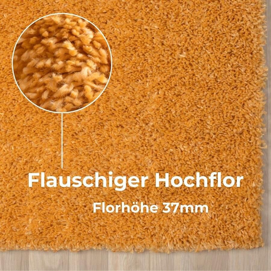 OTTO Vloerkleed Banji Uni-kleuren zacht en fluffy ook als loper en in rond verkrijgbaar