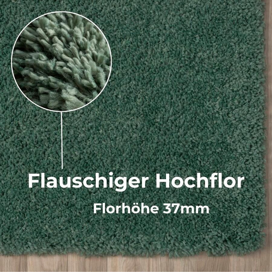 OTTO Vloerkleed Banji Uni-kleuren zacht en fluffy ook als loper en in rond verkrijgbaar