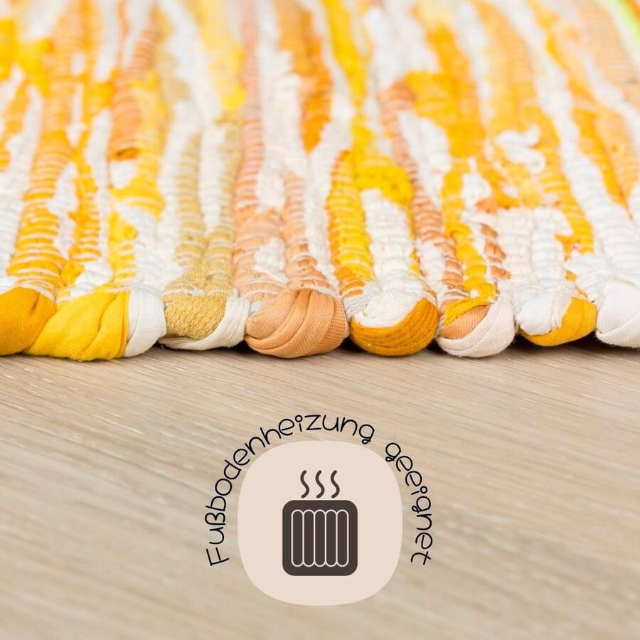 OTTO Vloerkleed Bente Handgeweven tapijt 90% katoen handgeweven Scandi