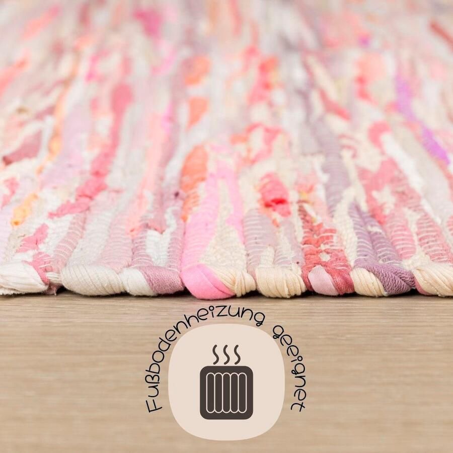 OTTO Vloerkleed Bente Handgeweven tapijt 90% katoen handgeweven Scandi