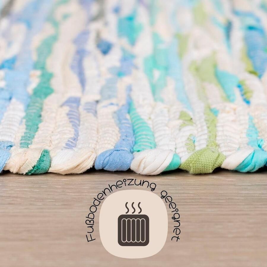 OTTO Vloerkleed Bente Handgeweven tapijt 90% katoen handgeweven Scandi