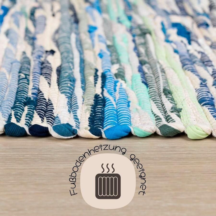 OTTO Vloerkleed Bente Handgeweven tapijt 90% katoen handgeweven Scandi