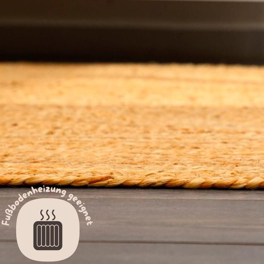 OTTO Vloerkleed Bjarka gemêleerd 100% jute handgeweven ook als loper en in rond verkrijgbaar