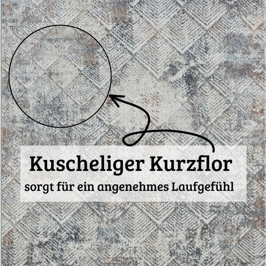 OTTO Vloerkleed Micah Kortpolig modern ontwerp onderhoudsvriendelijk woonkamer