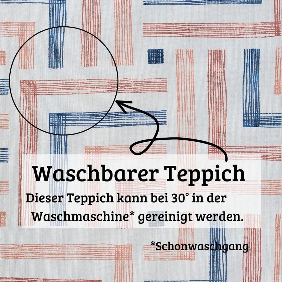 OTTO Vloerkleed Rheya MAGAZIJNOPRUIMING! Plat weefsel modern design wasbaar geschikt voor binnen en buiten