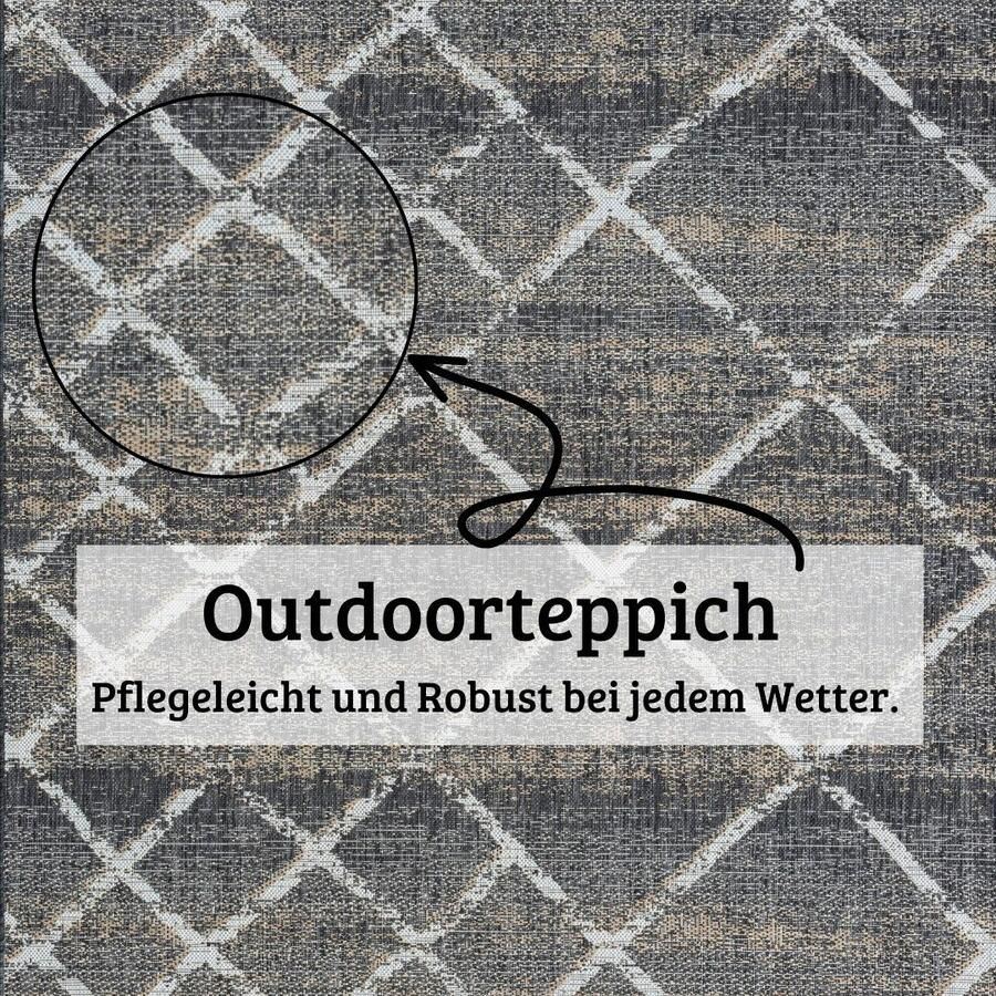 OTTO Vloerkleed Sorren MAGAZIJNOPRUIMING! Ruitenpatroon geschikt voor binnen- en buitengebruik terras & balkon