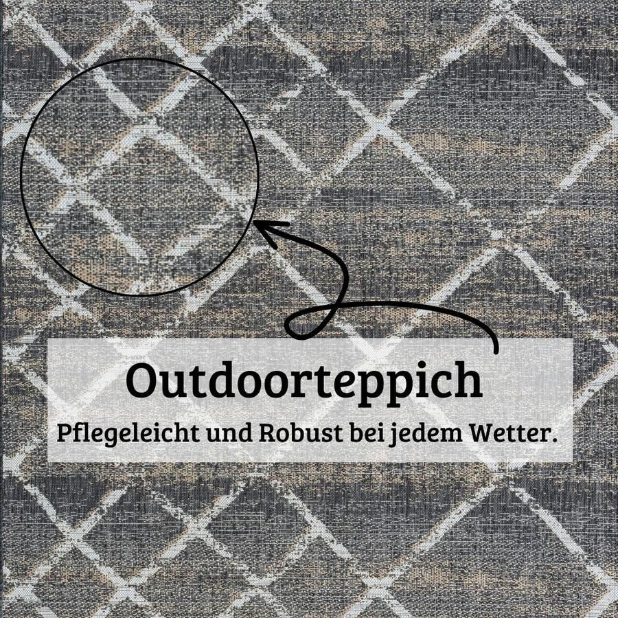 OTTO Vloerkleed Sorren MAGAZIJNOPRUIMING! Ruitenpatroon geschikt voor binnen- en buitengebruik terras & balkon