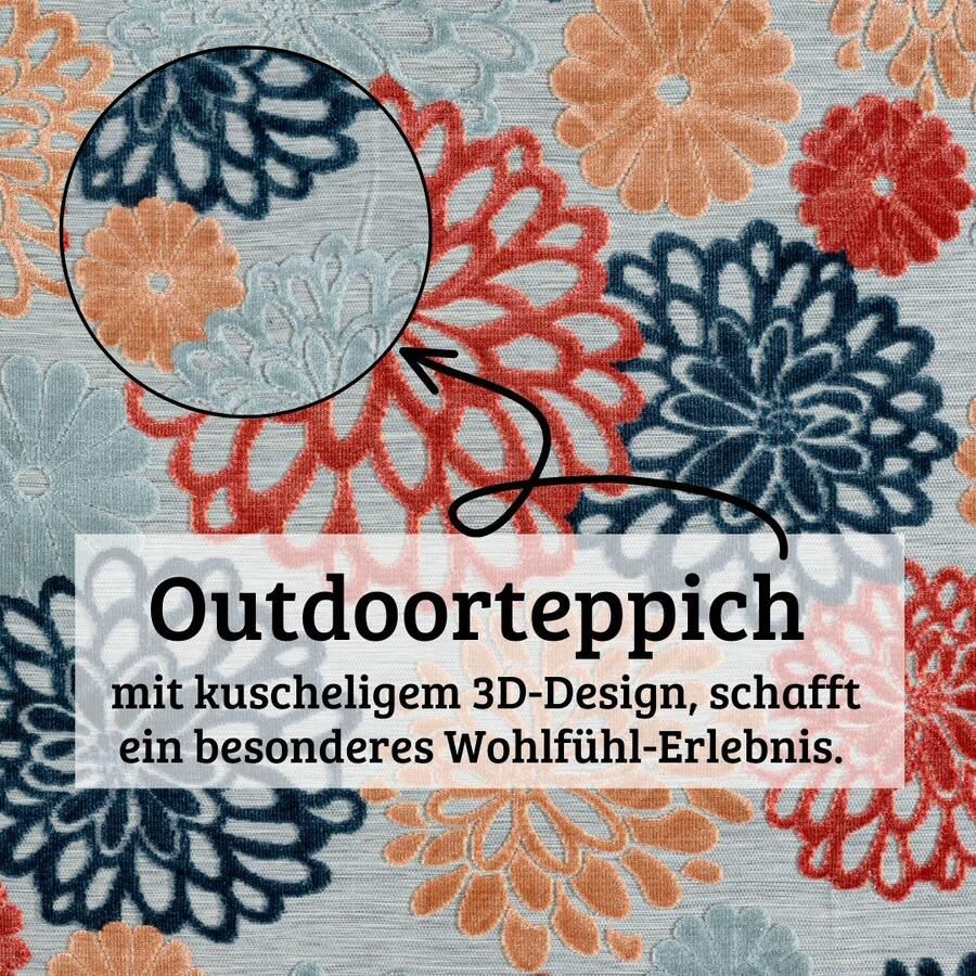 OTTO Vloerkleed Tamsin MAGAZIJNOPRUIMING! Hoog-laag effect geschikt voor binnen- en buitengebruik terras & balkon