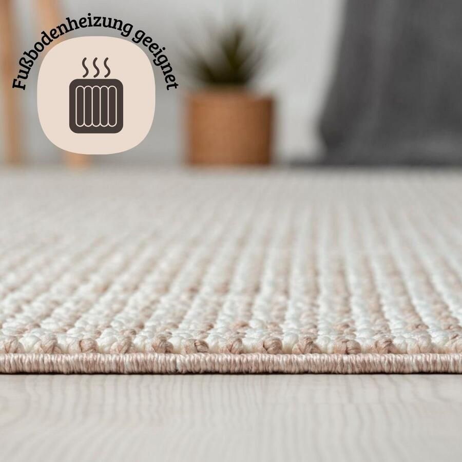 OTTO Vloerkleed Vals Uni-kleuren gemêleerd sisal-look ook in rond verkrijgbaar met franjes