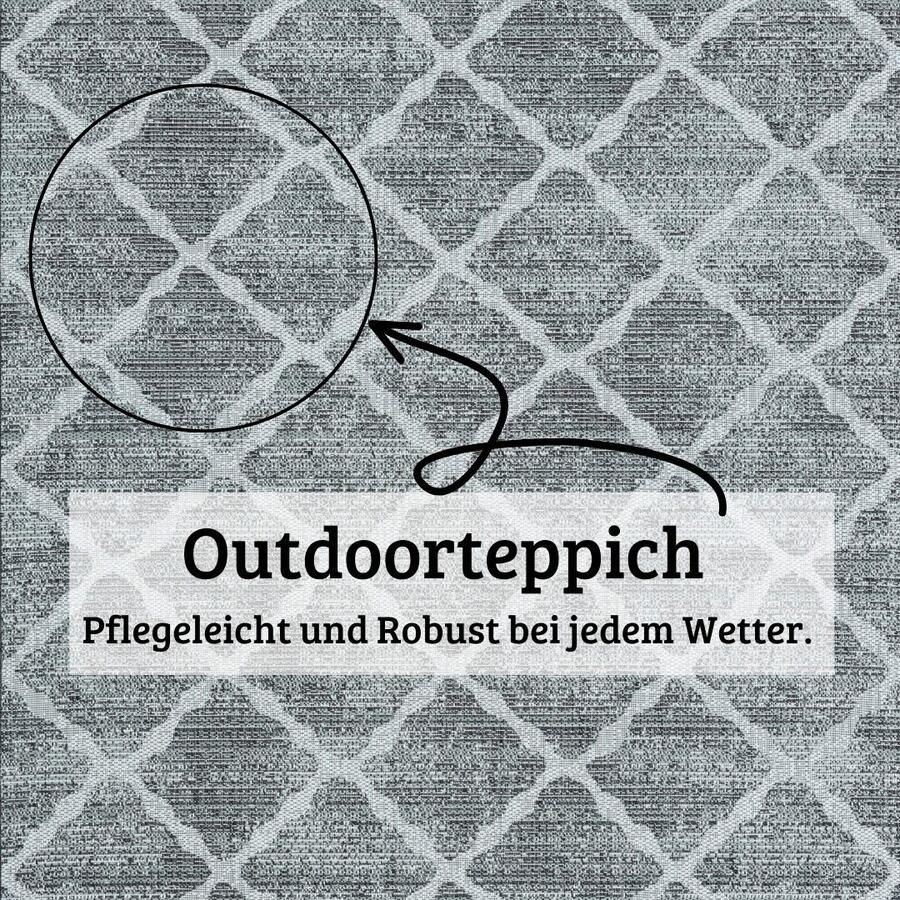 OTTO Vloerkleed Veyla MAGAZIJNOPRUIMING! Ruitenpatroon geschikt voor binnen- en buitengebruik terras & balkon