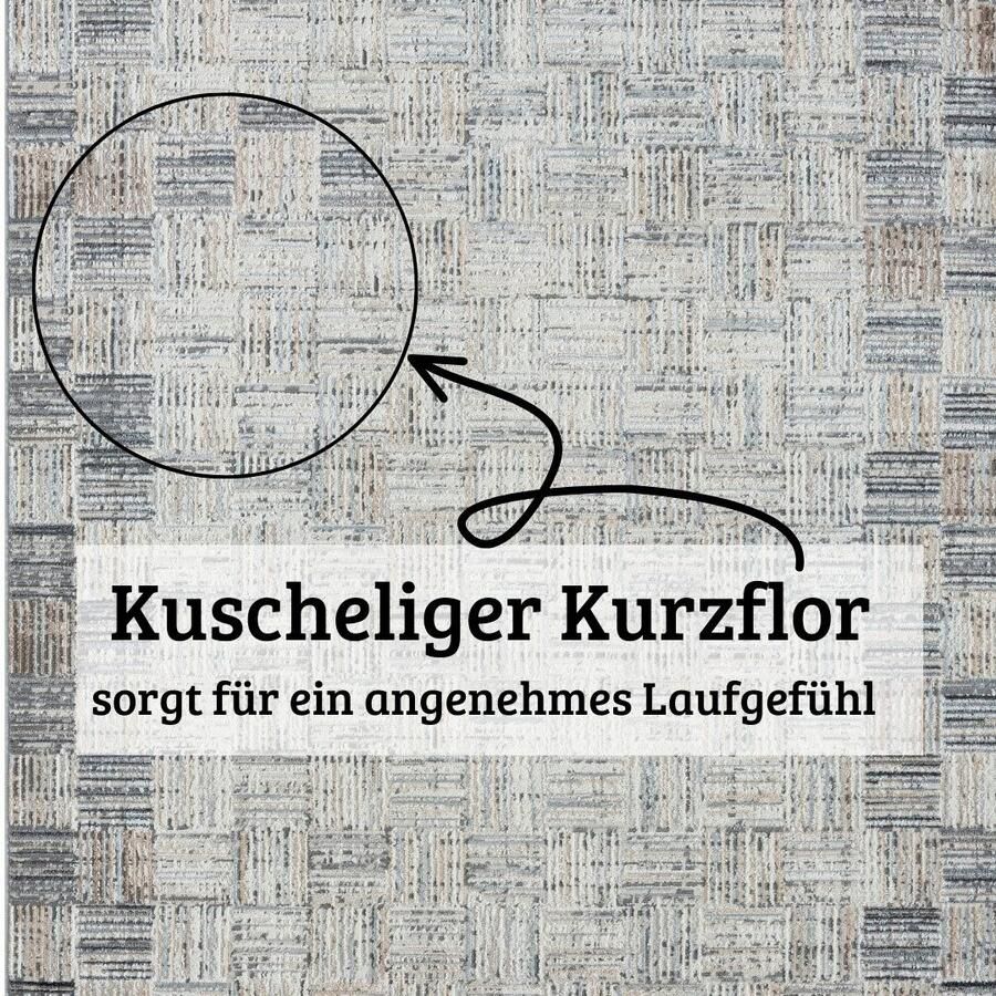 OTTO Vloerkleed Yasmin MAGAZIJNOPRUIMING! Kortpolig modern ontwerp met rand onderhoudsvriendelijk woonkamer