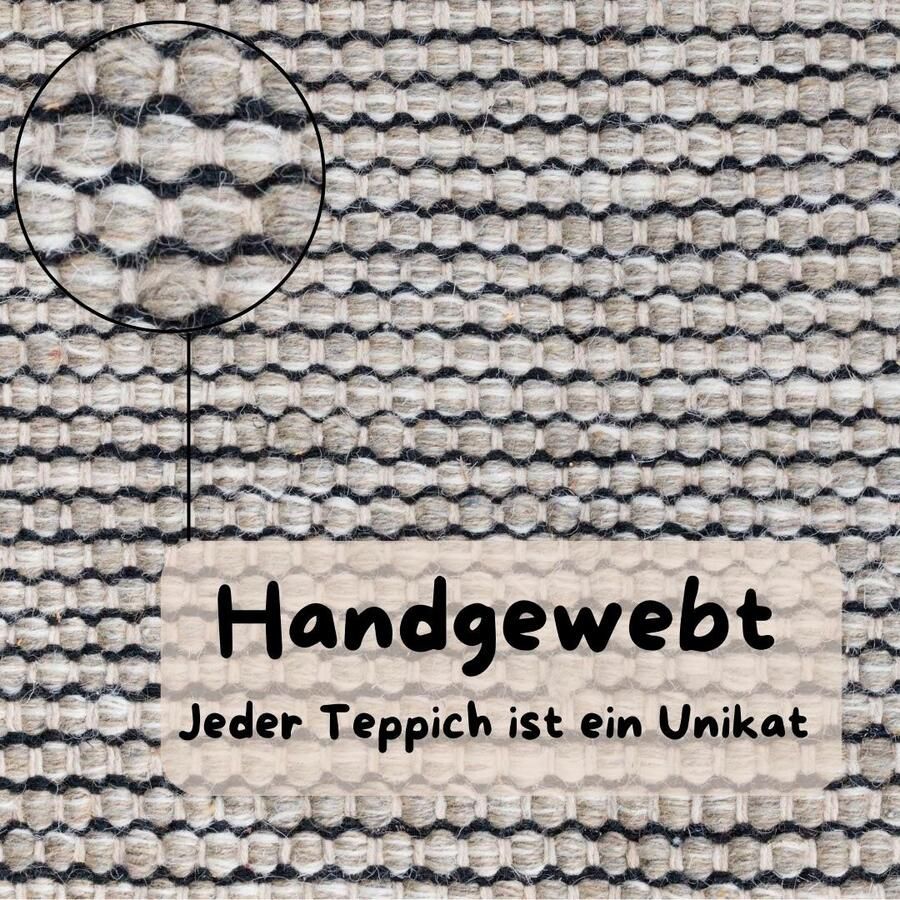 OTTO Wollen kleed Odenne handgeweven omkeerbare tapijt gemêleerd uiterlijk 100% wol woonkamer