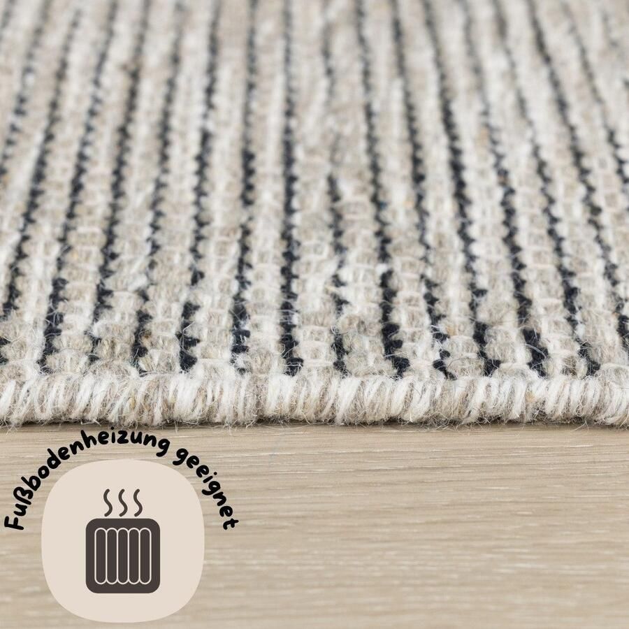 OTTO Wollen kleed Odenne handgeweven omkeerbare tapijt gemêleerd uiterlijk 100% wol woonkamer