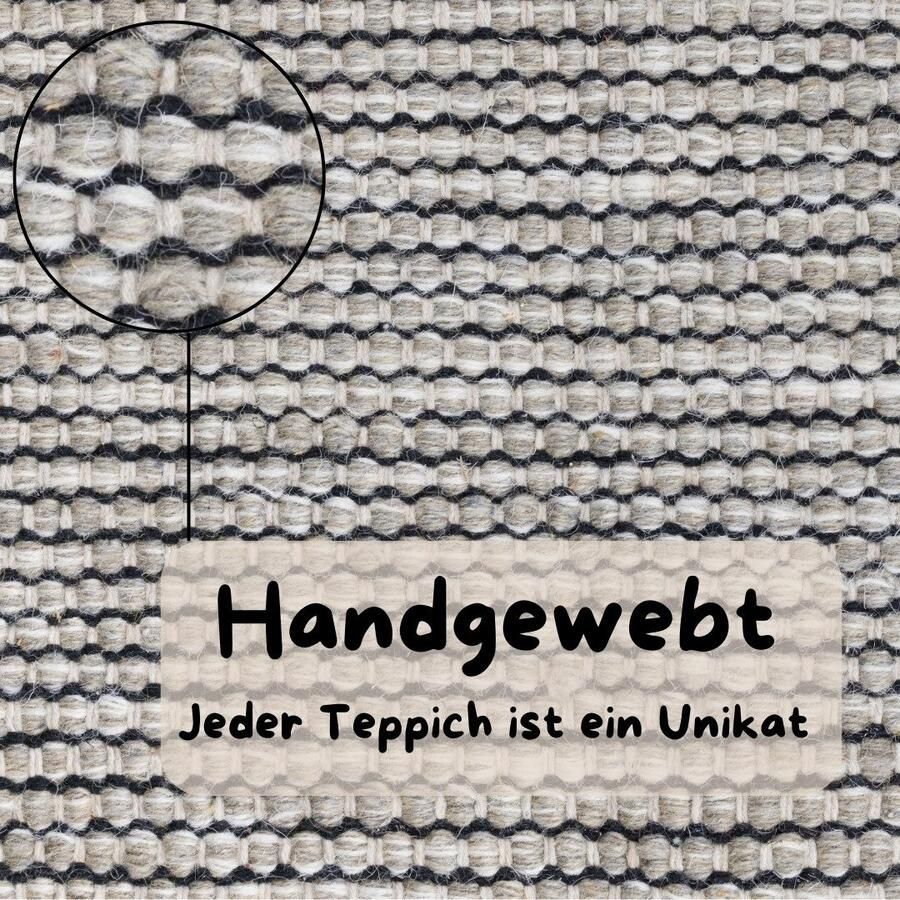 OTTO Wollen kleed Odenne handgeweven omkeerbare tapijt gemêleerd uiterlijk 100% wol woonkamer