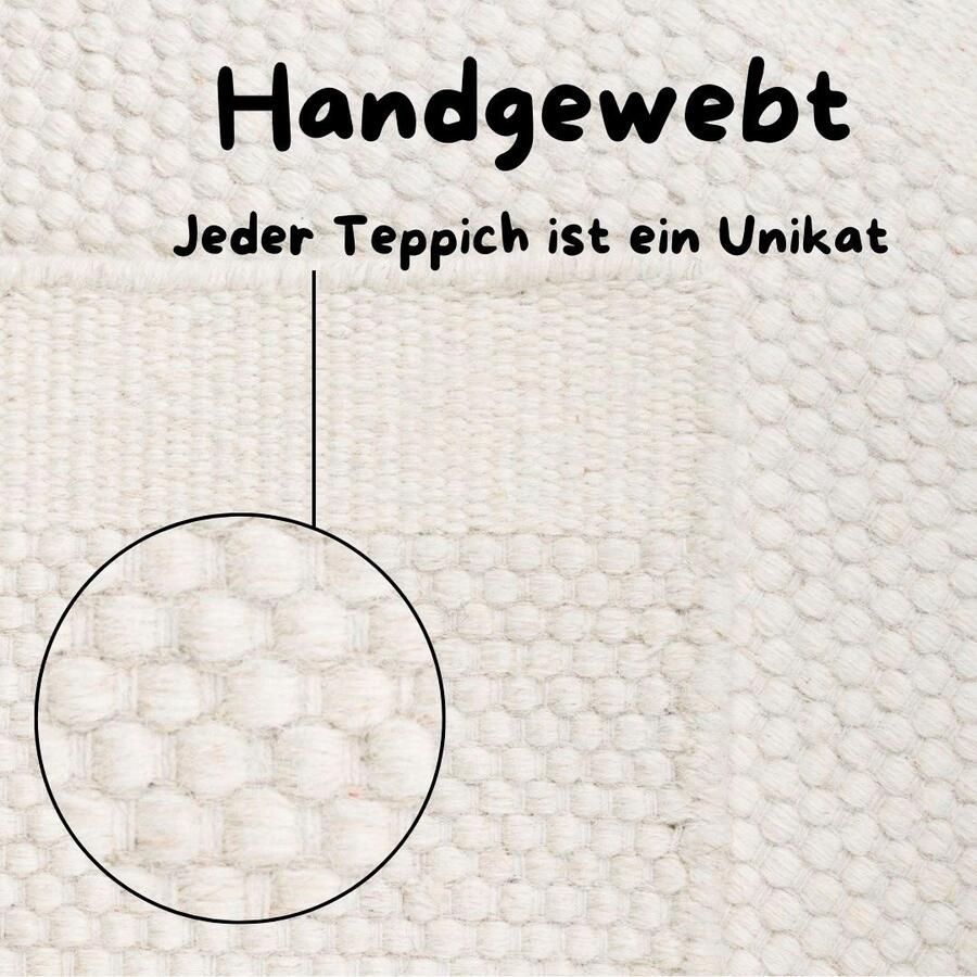 OTTO Wollen kleed Wolldroom puur Omkeerbaar tapijt handgeweven uni-kleuren 100% wol woonkamer