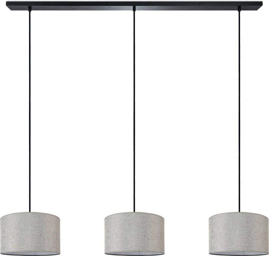 Paco Home Hanglamp HUGO CANVAS UNI COLOR Pendellamp woonkamer hanglamp eetkamer lampenkap E27 uni