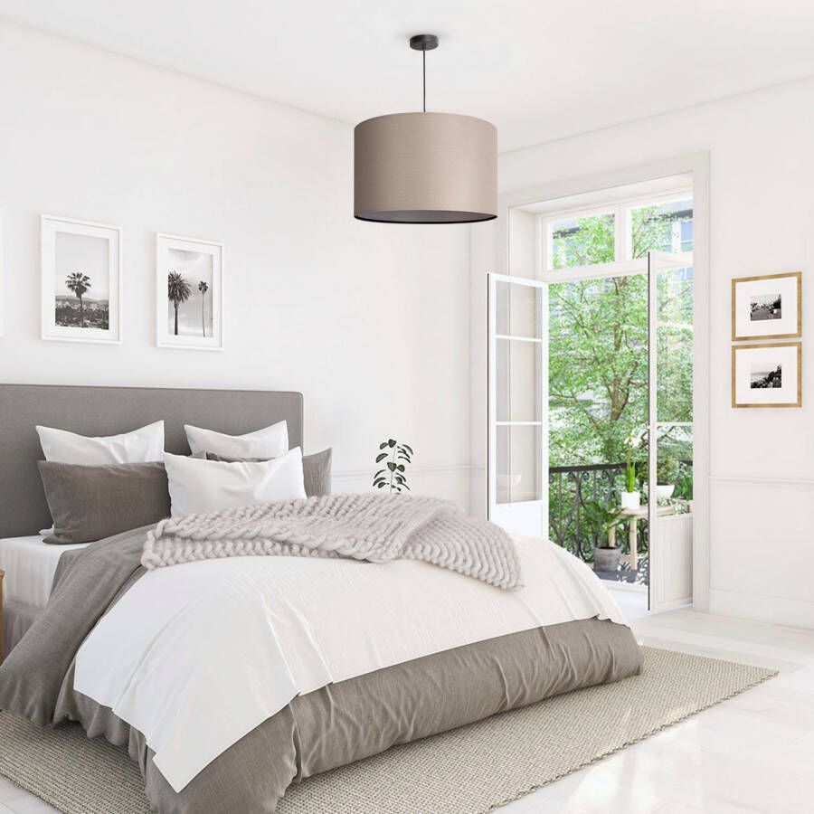 Paco Home Hanglamp Hugo uni Color Plafondlamp LED woonkamer en slaapkamer effen kleuren decoratie E27