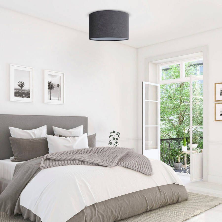 Paco Home Plafondlamp Uni Color LED plafondlamp woonkamer en slaapkamer effen kleuren decor E27