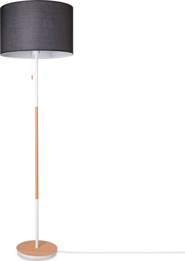 Paco Home Staande lamp EK CA UNI COLOR Stoffkap woonkamer Scandi vloerlamp E27 effen stoflamp