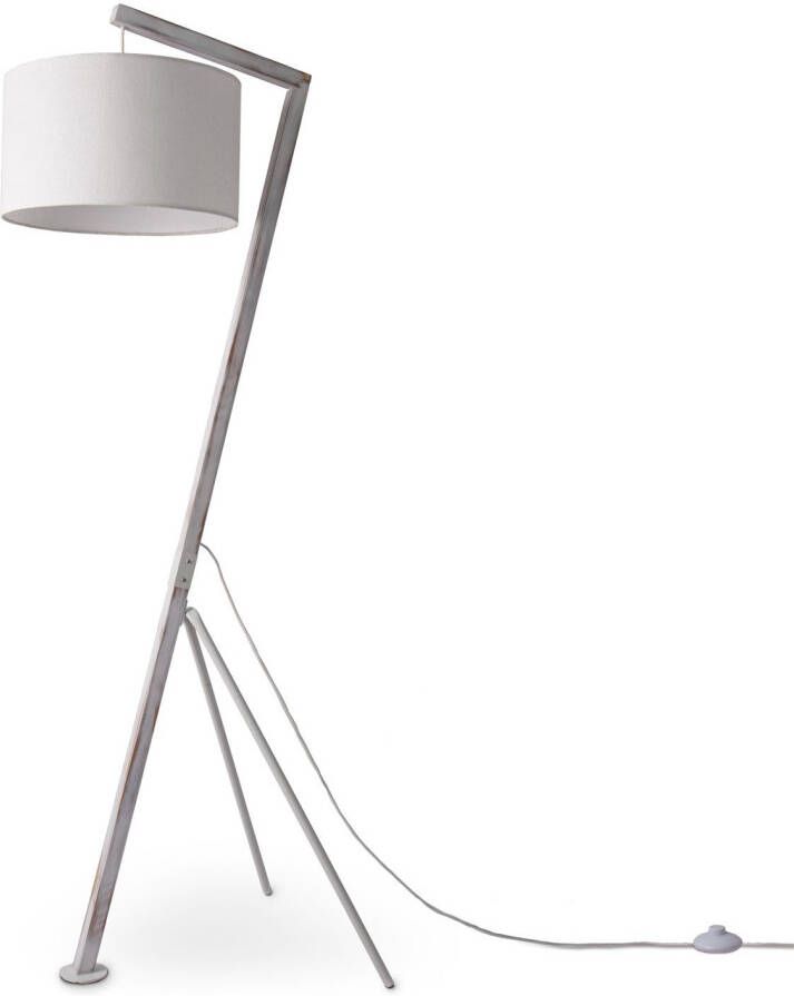 Paco Home Staande lamp GALLOW Modern woonkamer driepoot hout metaal vintage E27 galg