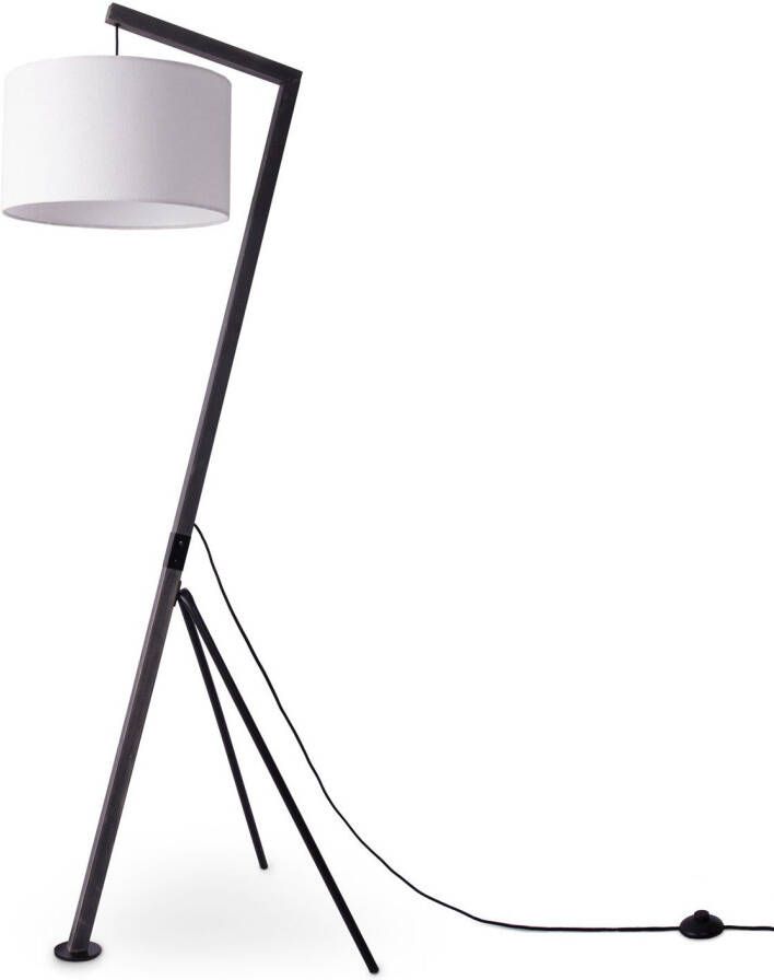 Paco Home Staande lamp GALLOW Modern woonkamer driepoot hout metaal vintage E27 galg