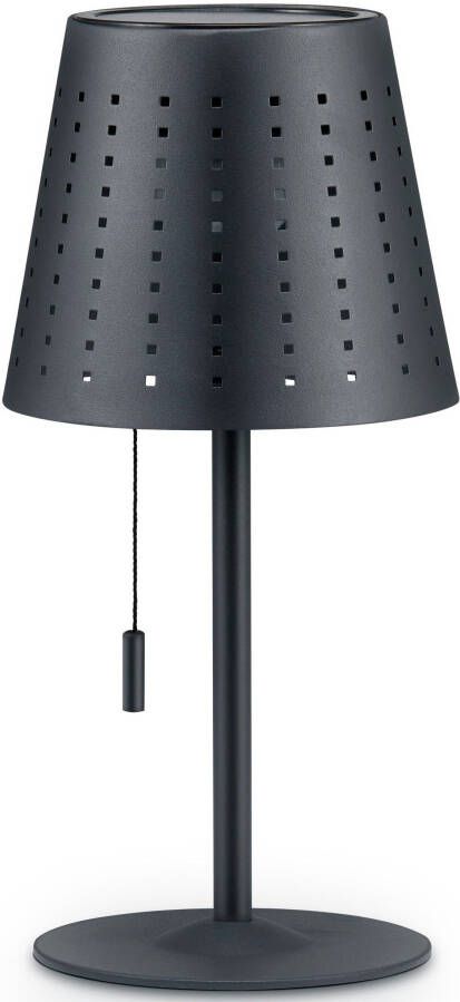 Paco Home Tafellamp Lara Outdoor LED accu metaal oplaadbaar trekker schakelaar draadloos