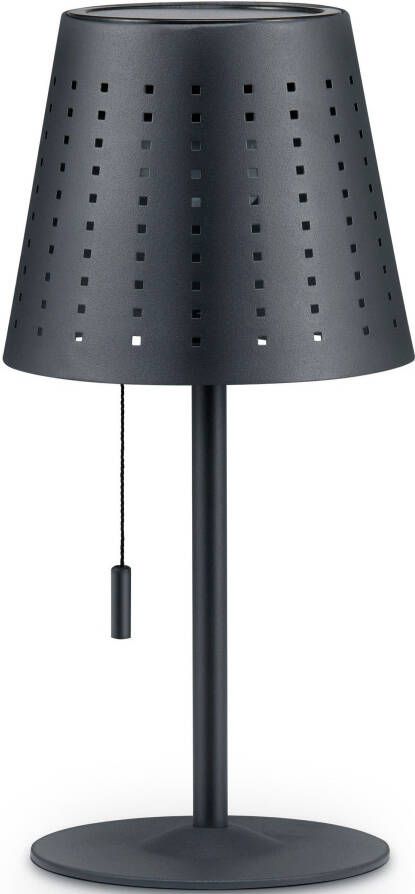 Paco Home Tafellamp Lara Outdoor LED accu metaal oplaadbaar trekker schakelaar draadloos