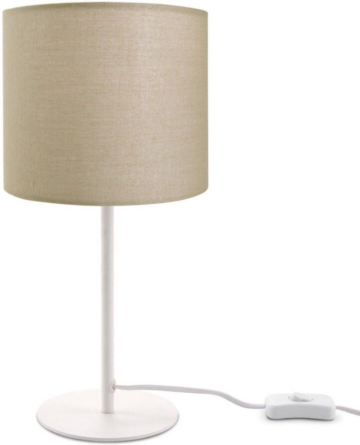 Paco Home Tafellamp Uni Color LED E14 lamp voor woonkamer en slaapkamer effen kleuren decor