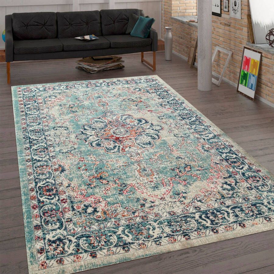 Paco Home Vloerkleed Mabella 491 Platweefsel oriënt-look vintage-design geschikt voor binnen en buiten