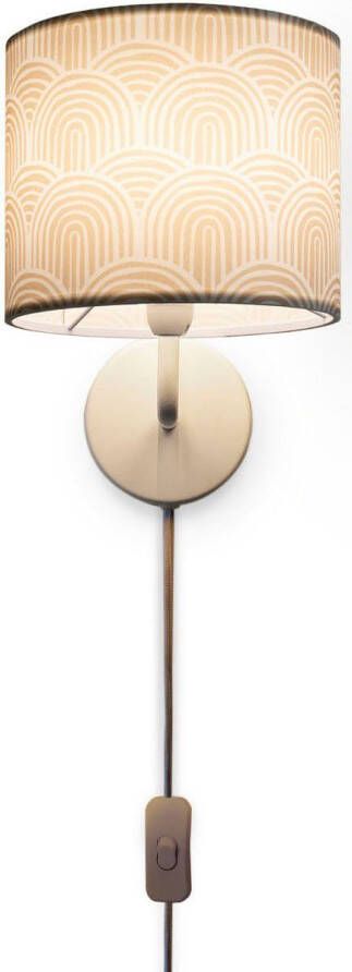 Paco Home Wandlamp Luca Pillar Wandlamp met kap binnen woonkamer modern effen lampenkap