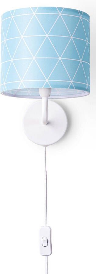 Paco Home Wandlamp Stella 401 Stekker ganglamp woonkamer Ø18cm Scandi stijl kabel 3m E14