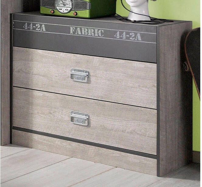 Actona Ladekast Fabric eikenkleur grijs 76 3x87x39 8 cm Leen Bakker - Foto 4