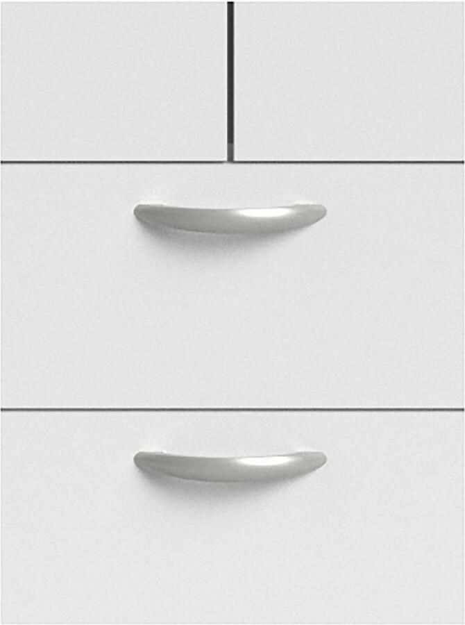 PARISOT Varia garderobe Wit decor 3 deuren + 2 laden L 120 x H 185 x D 51 cm