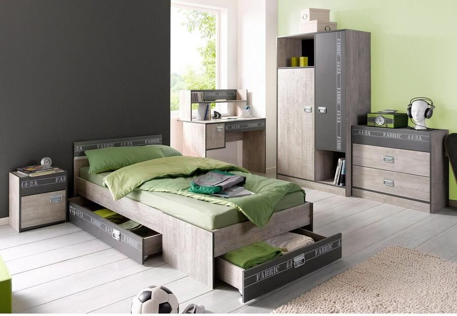 Cstore Noa Loft Grijze En Grijze Slaapkamer In Industriële Stijl B 101 Cm