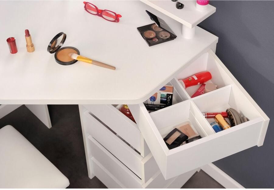 Actona Kaptafel Volage wit 142x113 5x61 cm Leen Bakker - Foto 4