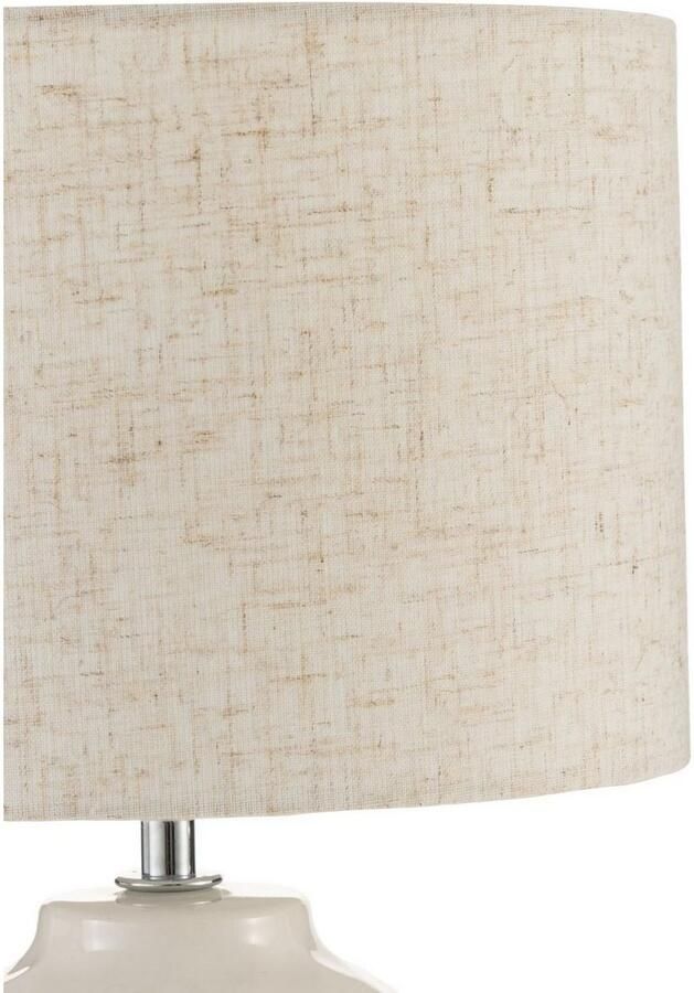 Pauleen Tafellamp Charming Sparkle max.20W crème stof keramiek