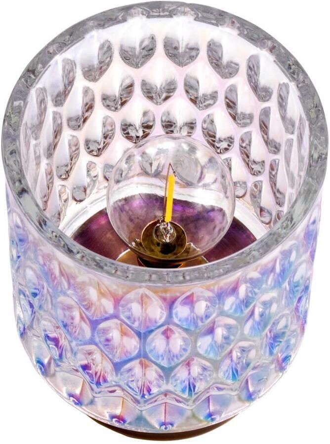 Pauleen Tafellamp Clear Glamour E14 op batterijen timerfunctie windlicht (1 stuk)