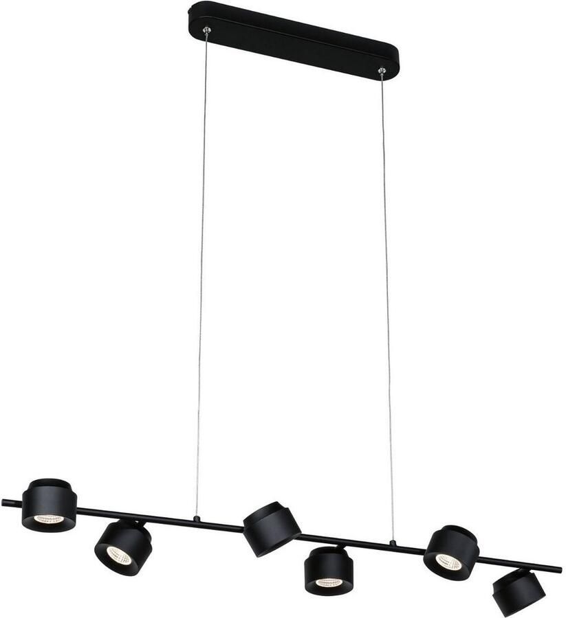 Paulmann Led-hanglamp Puric Pane Smart Home Zigbee 6x6W Zwart Grijs 230V Kunststof Metaal (1 stuk)