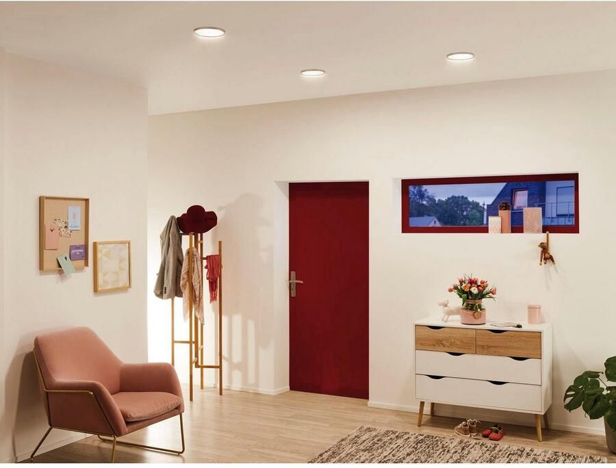 Paulmann LED paneel opbouw 24 Watt rond 30cm mat chroom dimbaar 2700K