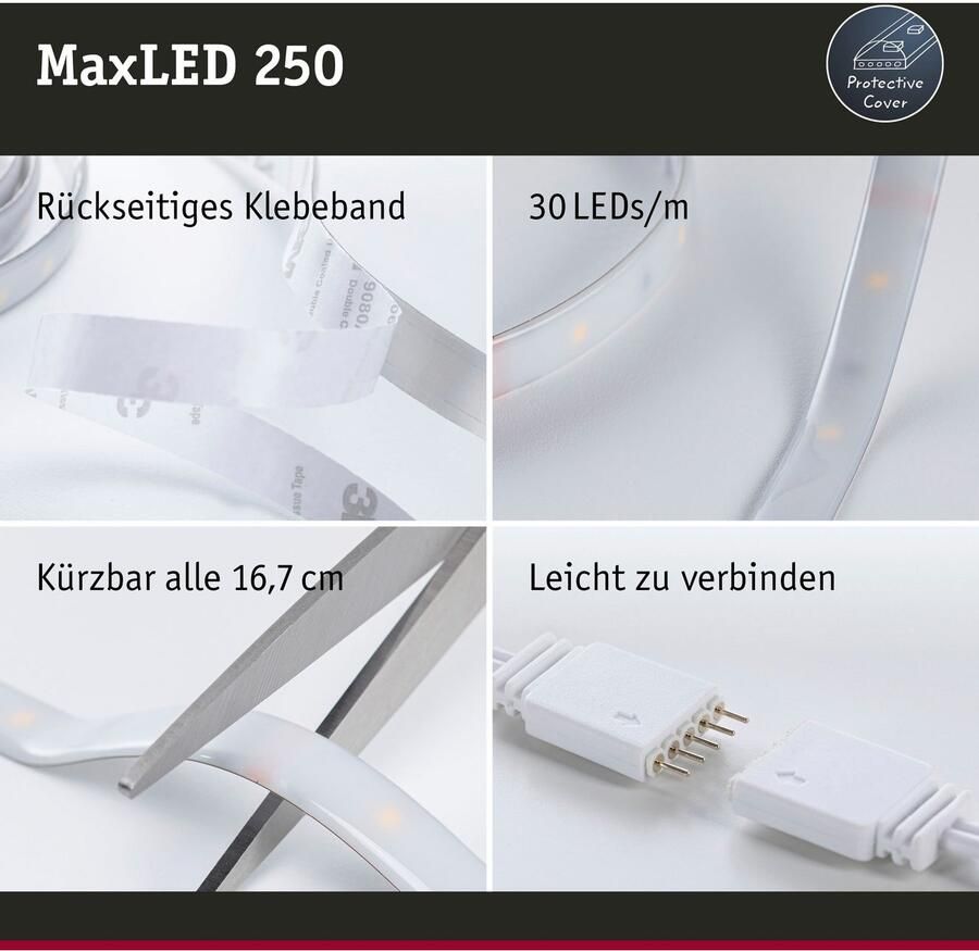 Paulmann Led-strepen MaxLED 250 Basisset Smart Home Zigbee IP44 6W 405l 405lm (1 stuk)